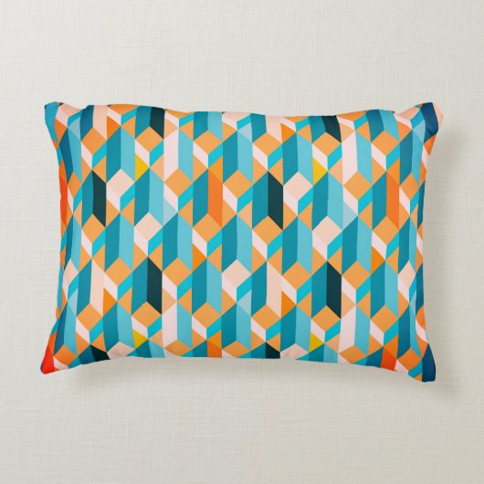 3D幾何学的バウハウスパターン アクセントクッション (裏面)