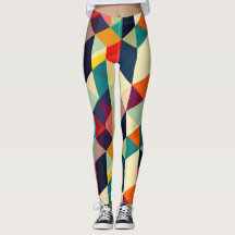 3D幾何学的パターンレトロシックカラフル