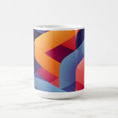 3D幾何鮮やかパターン2 モーフィングマグカップ (中央)