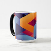 3D幾何鮮やかパターン2 モーフィングマグカップ (正面左)