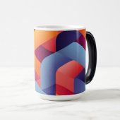 3D幾何鮮やかパターン2 モーフィングマグカップ (正面右)
