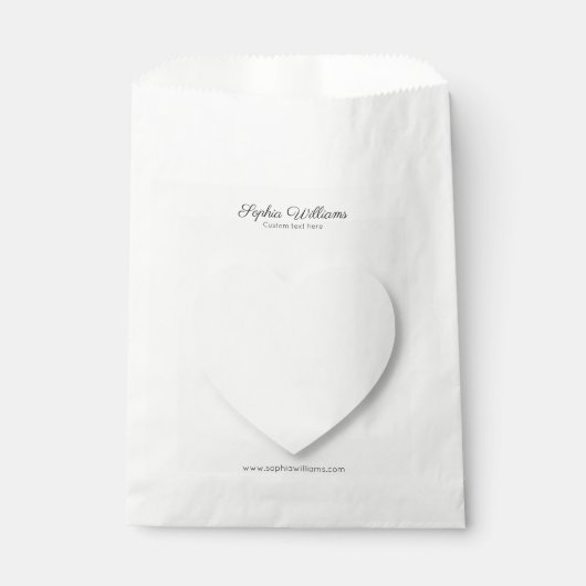 3D影ハートミニマルショッピング紙バッグ フェイバーバッグ (正面)