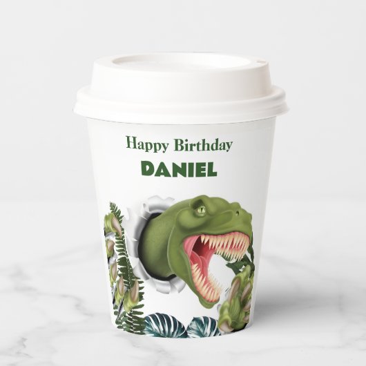 3D恐竜の誕生日 紙コップ (正面)