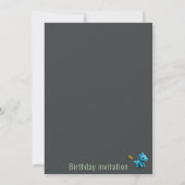 3D恐竜 かわいい恐竜クルー 2歳の誕生日招待状 招待状 (裏面)