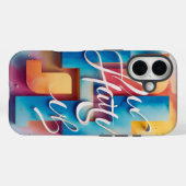 3D感動的タイポグラフィ- "Hate U"グラディエン Case-Mate iPhoneケース (裏面 (横))