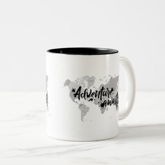 3D手紙の冒険は引用文を待ちます ツートーンマグカップ (正面右)