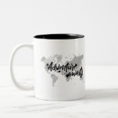 3D手紙の冒険は引用文を待ちます ツートーンマグカップ (左)