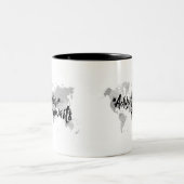 3D手紙の冒険は引用文を待ちます ツートーンマグカップ (中央)