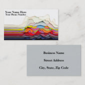 3D抽象デザイン名刺 名刺 (正面/裏面)