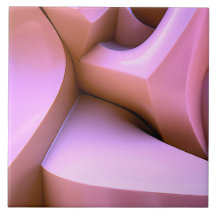 3D抽象ピンクタイル