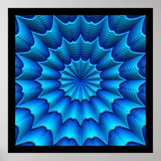 3D抽象芸術アート4-8イメージオプションポスター ポスター (正面)