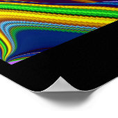 3D抽象芸術レインボーアート ポスター (角)