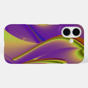 3D抽象芸術レインボーアート iPhone 16ケース