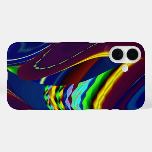 3D抽象芸術レインボーアート Case-Mate iPhoneケース (裏面 (横))
