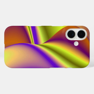 3D抽象芸術レインボーアート iPhone 16ケース
