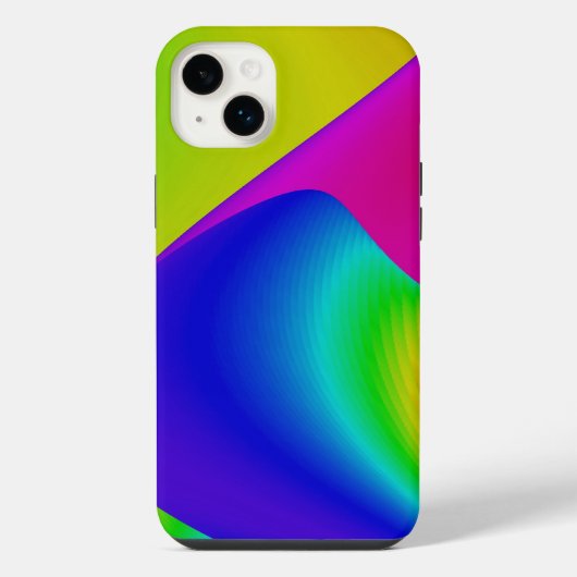 3D抽象芸術レインボーアート iPhoneケース (裏面)