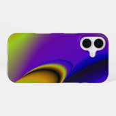 3D抽象芸術レインボーアート iPhone 16ケース (裏面横)