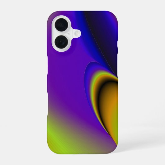 3D抽象芸術レインボーアート iPhone 16ケース (裏面)