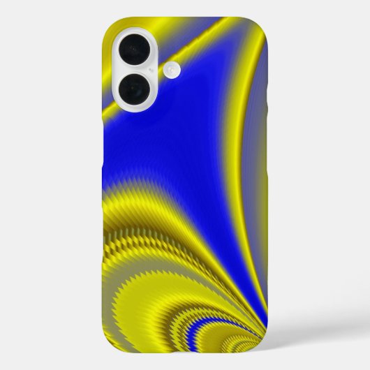 3D抽象芸術入力金ゴールド黄ブルーグリーン Case-Mate iPhoneケース (裏面)