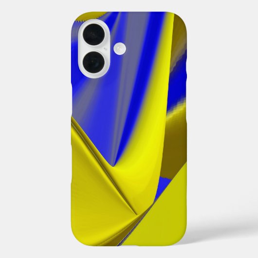 3D抽象芸術入力金ゴールド黄ブルーグリーン Case-Mate iPhoneケース (裏面)