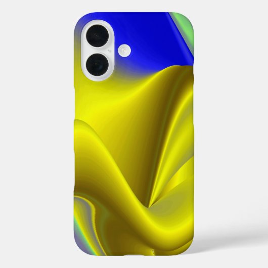 3D抽象芸術入力金ゴールド黄ブルーグリーン Case-Mate iPhoneケース (裏面)