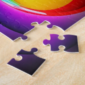 3D抽象芸術幾何緩和曲線カラフル ジグソーパズル (側面)