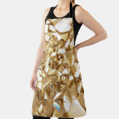 3D抽象芸術結晶金ゴールドテクスチャ。 エプロン (インサイチュ)