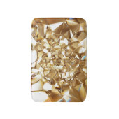 3D抽象芸術結晶金ゴールドテクスチャ。 バスマット (正面縦)