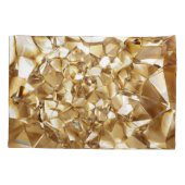 3D抽象芸術結晶金ゴールドテクスチャ。 枕カバー (裏面)