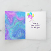 3D抽象芸術誕生日絵を描ブラシ カード (内部)