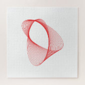 3D抽象芸術赤色 ジグソーパズル (横)