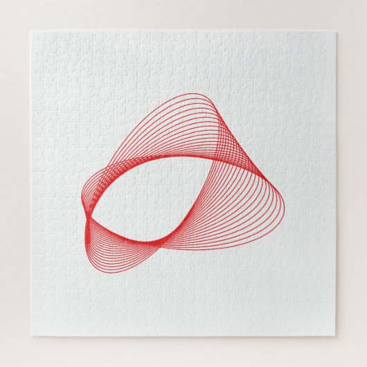 3D抽象芸術赤色 ジグソーパズル (縦)