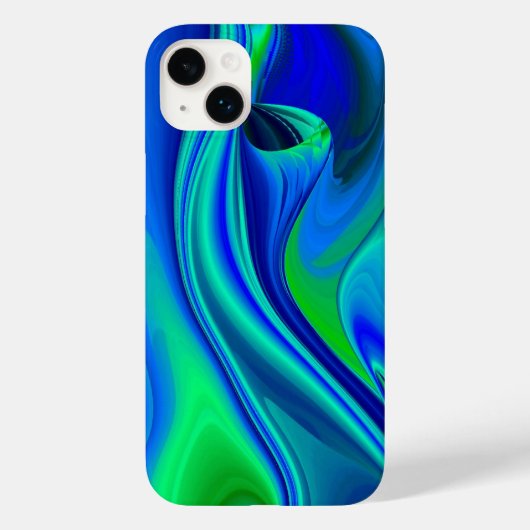 3D抽象芸術(緑の紫) Case-Mate iPhoneケース (裏面)