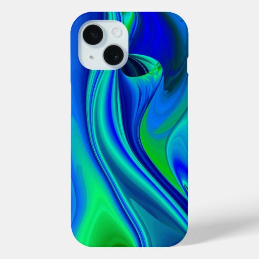 3D抽象芸術（緑の紫） Case-Mate iPhoneケース (裏面)