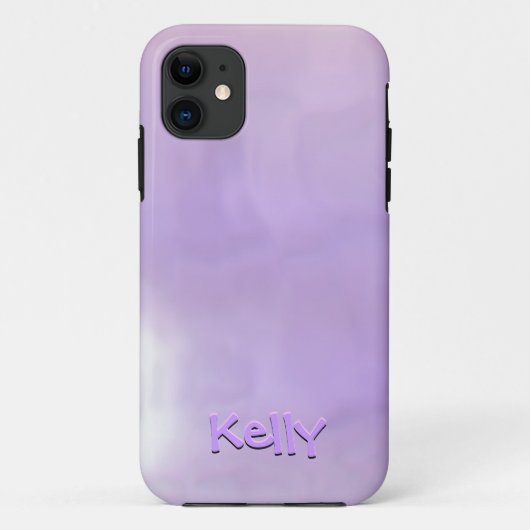 3D文字エフェクト紫とピンクの渦巻き背景 Case-Mate iPhoneケース (裏面)