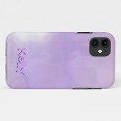 3D文字エフェクト紫とピンクの渦巻き背景 Case-Mate iPhoneケース (裏面(横))