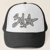 3d星のロゴの帽子 キャップ (正面)