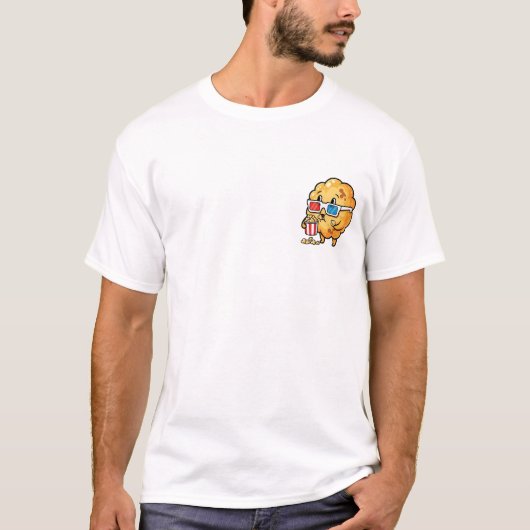 3D映画のポップコーン・マスコット Tシャツ (正面)