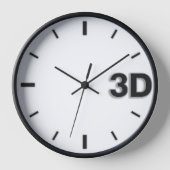 3D時計2-BL。 壁時計 (正面)