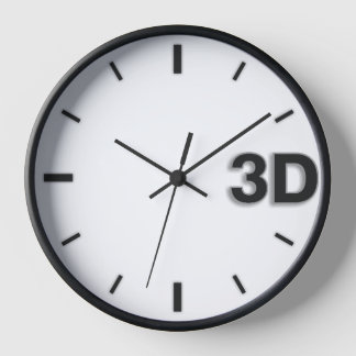 3D時計2-BL。 壁時計