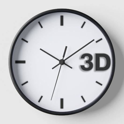 3D時計2-BL。 壁時計 (正面)