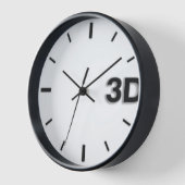3D時計2-BL。 壁時計 (傾斜)