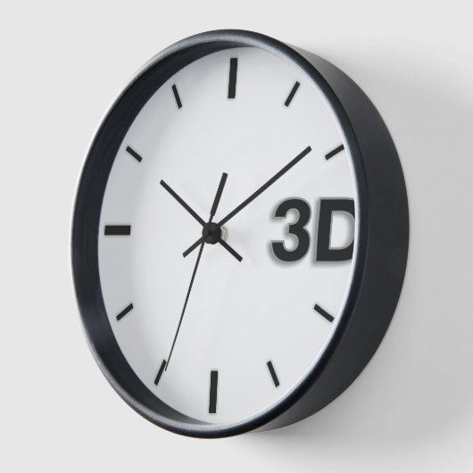 3D時計2-BL。 壁時計 (傾斜)