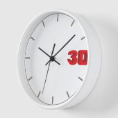 3D時。 壁時計 (傾斜)