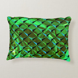 3D曲線と緑の曲線または起伏の混合 アクセントクッション