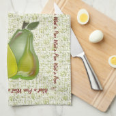 3D梨（水点） キッチンタオル (四つ折り)