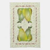 3D梨（水点） キッチンタオル (縦)