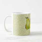 3D梨(水点/緑) コーヒーマグカップ (左)