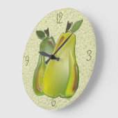 3D梨（水玉）壁時計 ラージ壁時計 (傾斜)
