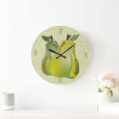 3D梨（水玉）壁時計 ラージ壁時計 (ホーム)